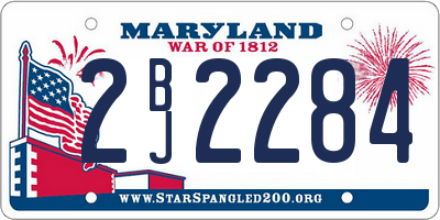MD license plate 2BJ2284