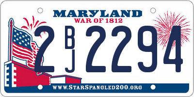 MD license plate 2BJ2294