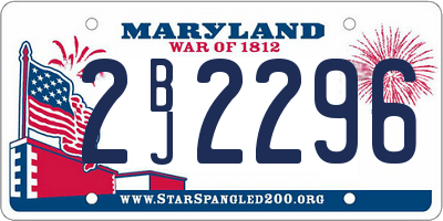 MD license plate 2BJ2296