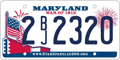 MD license plate 2BJ2320