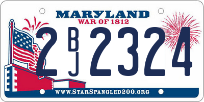 MD license plate 2BJ2324