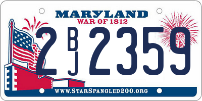 MD license plate 2BJ2359