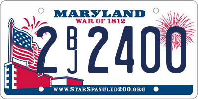 MD license plate 2BJ2400