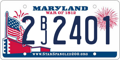 MD license plate 2BJ2401