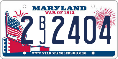 MD license plate 2BJ2404
