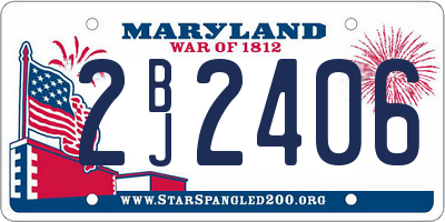 MD license plate 2BJ2406