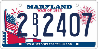 MD license plate 2BJ2407