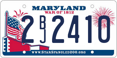 MD license plate 2BJ2410
