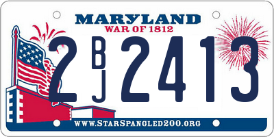 MD license plate 2BJ2413