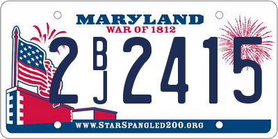 MD license plate 2BJ2415