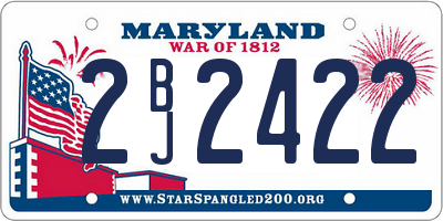 MD license plate 2BJ2422