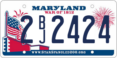 MD license plate 2BJ2424
