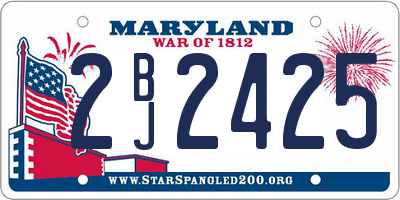 MD license plate 2BJ2425