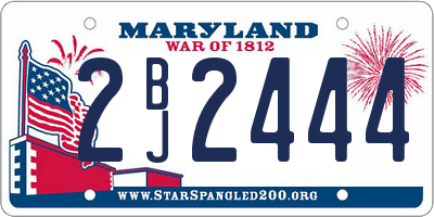 MD license plate 2BJ2444