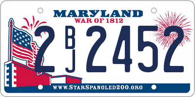 MD license plate 2BJ2452
