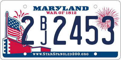 MD license plate 2BJ2453