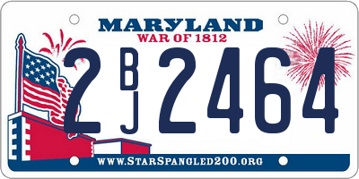 MD license plate 2BJ2464