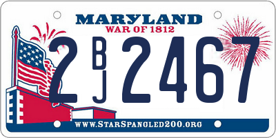 MD license plate 2BJ2467