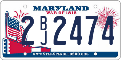 MD license plate 2BJ2474
