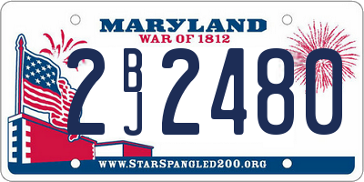 MD license plate 2BJ2480