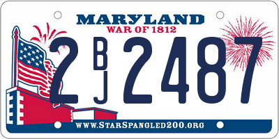 MD license plate 2BJ2487