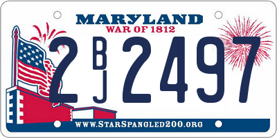 MD license plate 2BJ2497