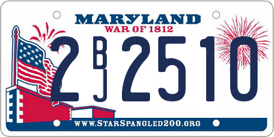 MD license plate 2BJ2510