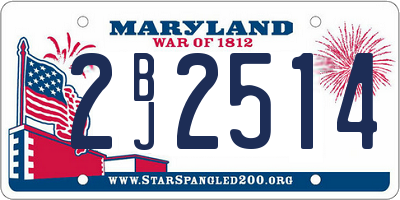 MD license plate 2BJ2514