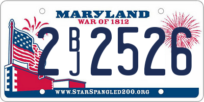 MD license plate 2BJ2526