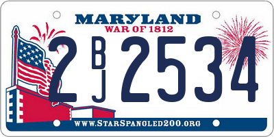 MD license plate 2BJ2534