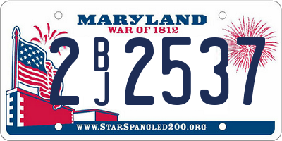 MD license plate 2BJ2537