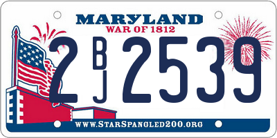 MD license plate 2BJ2539