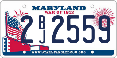MD license plate 2BJ2559