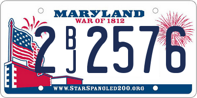MD license plate 2BJ2576