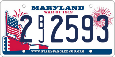MD license plate 2BJ2593