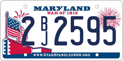 MD license plate 2BJ2595