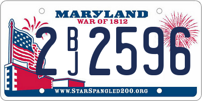 MD license plate 2BJ2596