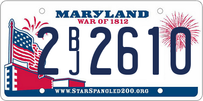 MD license plate 2BJ2610