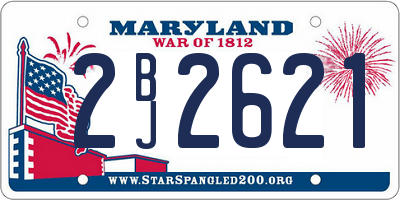 MD license plate 2BJ2621
