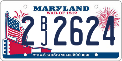 MD license plate 2BJ2624
