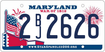 MD license plate 2BJ2626