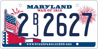 MD license plate 2BJ2627