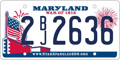 MD license plate 2BJ2636