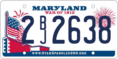 MD license plate 2BJ2638