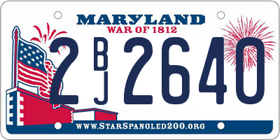 MD license plate 2BJ2640