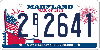 MD license plate 2BJ2641