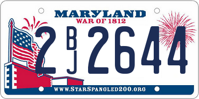 MD license plate 2BJ2644