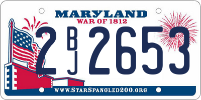 MD license plate 2BJ2653