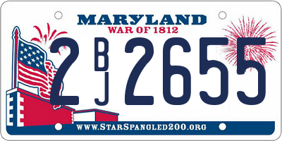 MD license plate 2BJ2655