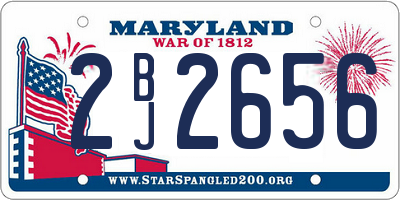 MD license plate 2BJ2656